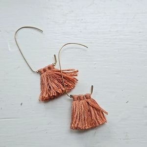 Rose textile earrings